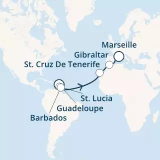 Antilles, Canary Islands, Gibraltar, France