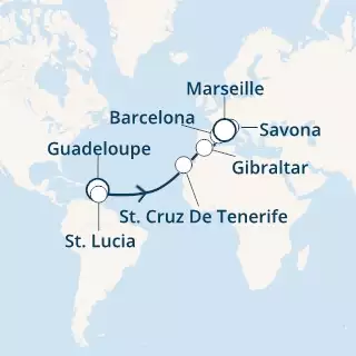 Antilles, Canary Islands, Gibraltar, Spain, Italy, France