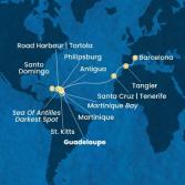 Antilles, Virgin Islands, Canary Islands, Morocco, Spain