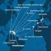 Antilles, Virgin Islands, Dominican Republic, Canary Islands, Morocco, Spain, France