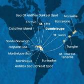 Antilles, Virgin Islands, Dominican Republic, Canary Islands, Morocco, Spain, France