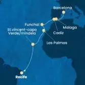 Brazil, Cape Verde, Canary Islands, Madeira , Spain