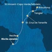 Brazil, Cape Verde, Canary Islands, Morocco, Spain