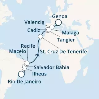 Brazil, Canary Islands, Morocco, Spain, Italy