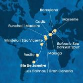 Brazil, Cape Verde, Canary Islands, Madeira , Spain, France