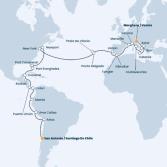 Panama, Honduras, Mexico, Florida (USA), United States, The Azores, Portugal, Morocco, Gibraltar, France, Italy, Montenegro