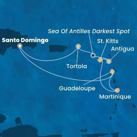 COSTA FAVOLOSA - itinerár  6 nocí odchod z SANTO DOMINGO dňa 30/11/2026 - Antilles, Virgin Islands