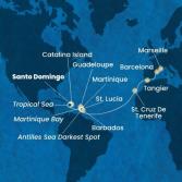 Dominican Republic, Antilles, Canary Islands, Morocco, Spain, France