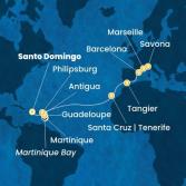 Antilles, Canary Islands, Morocco, Spain, France, Italy