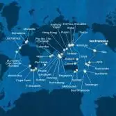 USA, Hawaii, Fiji, Tonga, New Zealand, Australia, Japan, South Korea, Taiwan, China, Singapore, Malaysia, Thailand, Sri Lanka