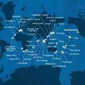 USA, Hawaii, Fiji, Tonga, New Zealand, Australia, Japan, South Korea, Taiwan, China, Singapore, Malaysia, Thailand