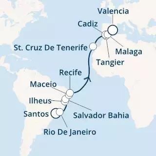 Brazil, Canary Islands, Morocco, Spain