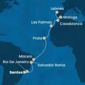 Brazil, Canary Islands, Morocco, Spain, Portugal