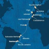 Brazil, Canary Islands, Morocco, Spain, Portugal, France, England