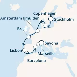 Sweden, Denmark, Portugal, Spain, France, Italy