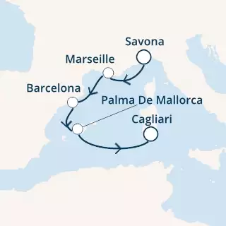 Italy, France, Spain, Balearic Islands