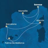 Italy, Spain, Balearic Islands, Corsica (France), France