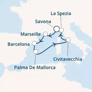 Italy, France, Spain, Balearic Islands