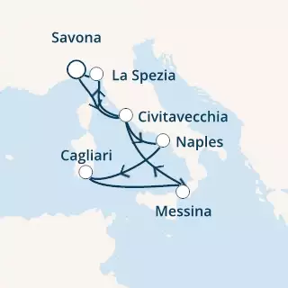 COSTA SMERALDA - itinerár  6 nocí odchod z SAVONA dňa 26/12/2020 - Italy