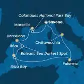 Italy, France, Spain, Balearic Islands