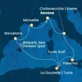 Italy, France, Spain, Tunisia