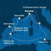 Italy, France, Spain, Balearic Islands
