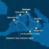 Italy, Tunisia, Spain, France