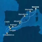 Italy, Spain, Morocco, France