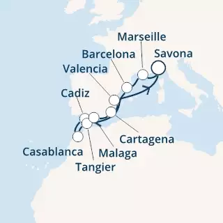 Italy, France, Spain, Morocco