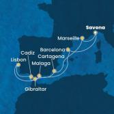 Italy, Spain, Portugal, Gibraltar, France