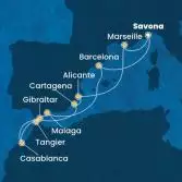 Italy, Spain, Morocco, Gibraltar, France