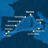 Italy, Tunisia, Morocco, Spain, France