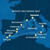 Italy, Tunisia, Morocco, Spain, France