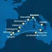 Italy, Tunisia, Spain, Morocco, France