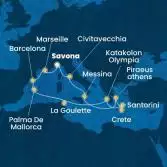 Italy, Greece, Tunisia, Balearic Islands, Spain, France