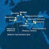 Italy, France, Spain, Balearic Islands, Malta, Greece