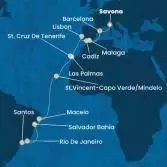 Italy, Spain, Portugal, Canary Islands, Cape Verde, Brazil