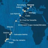 Italy, Spain, Portugal, Canary Islands, Cape Verde, Brazil