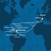 Italy, France, Spain, Canary Islands, Antilles, Jamaica, Turks Islands, Dominican Republic