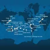 Italy, France, Spain, Morocco, Canary Islands, Antilles, Costa Rica, Colombia, Panama, Chile, Polynesia, Tonga, Fiji, Australia