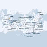 Italy, France, Spain, Morocco, Canary Islands, Cape Verde, Brazil, Uruguay, Argentina, Chile, Polynesia, New Zealand, Australia