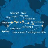 Australia, Hawaii, Fiji, Tonga, Polynesia, Chile