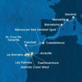 Canary Islands, Spain, Madeira , Morocco, France, Italy