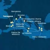 Spain, France, Italy, Greece, Malta, Balearic Islands