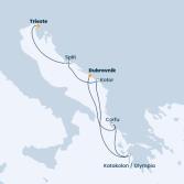 Italy, Croatia, Montenegro, Greece