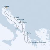 Italy, Croatia, Montenegro, Greece
