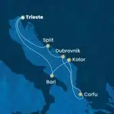 Italy, Montenegro, Greece, Croatia