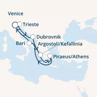 Italy, Croatia, Greece
