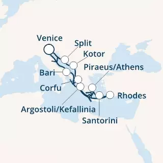 Italy, Greece, Montenegro, Croatia