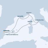 Spain, France, Italy, Corsica (France), Balearic Islands